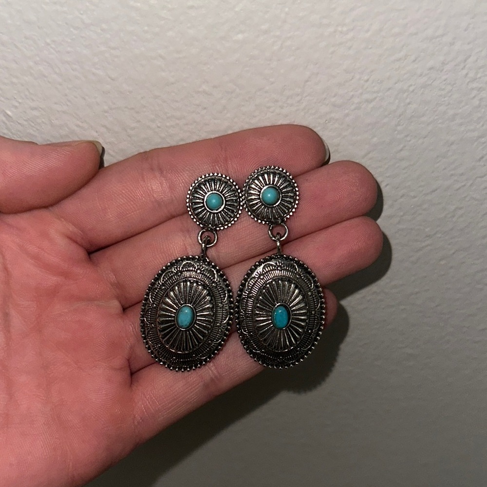 Silver and Turquoise Earrings